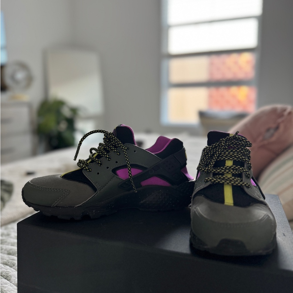 Black and Purple Athletic Sneakers